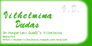 vilhelmina dudas business card